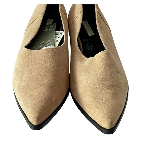 H&M Pink Suede Hooties Vamp Pointed Toe Stacked Heel Shoes Size 8 NEW - Picture 2 of 11